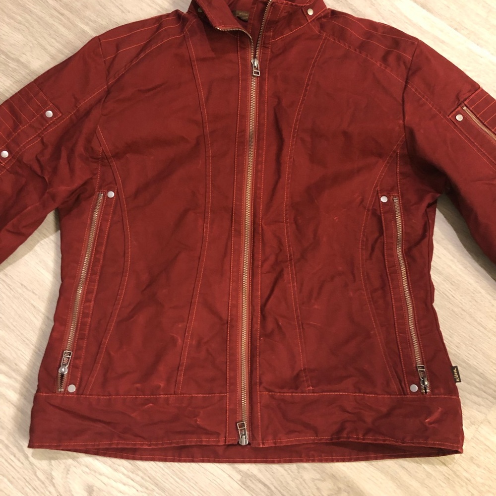 KUHL Burr cotton lined jacket in Rust Red.